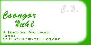 csongor muhl business card