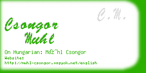 csongor muhl business card